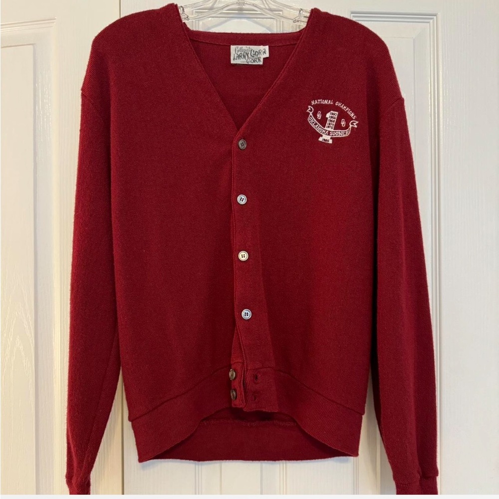 Rare Vintage 1980s Oklahoma Sooners National Champions Cardigan Women’s Large
